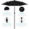 Best Choice Products 7.5ft Outdoor Solar Patio Umbrella for Deck, Pool w/ Tilt, Crank, LED Lights